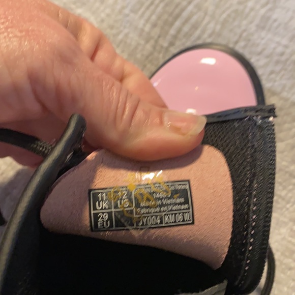 Doc Martin girls boots. 2 pair. One pink and one black. Almost new. - Picture 2 of 5